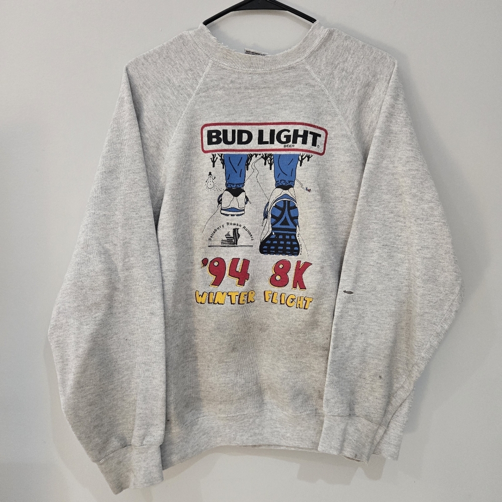 Vintage 90s Budlight Winter Fight Crewneck Sweatshirt Large